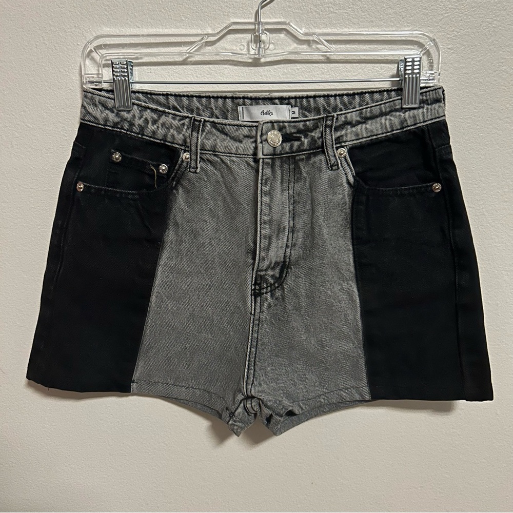 Adika Black and Gray Jean Shorts